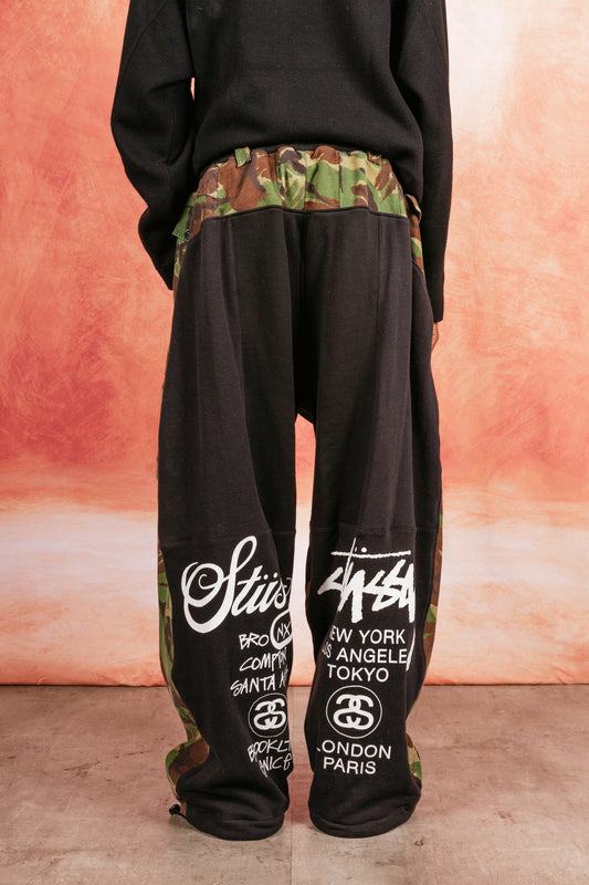 VT Rework: Oversized Stussy Camoflague Drawcord Sweatpants