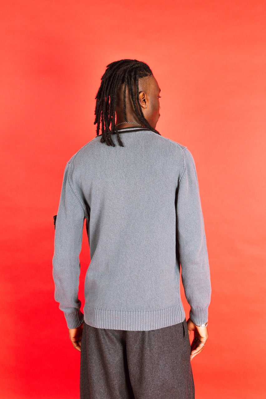 A/W 2009 Stone Island Grey Cotton Crewneck Sweater