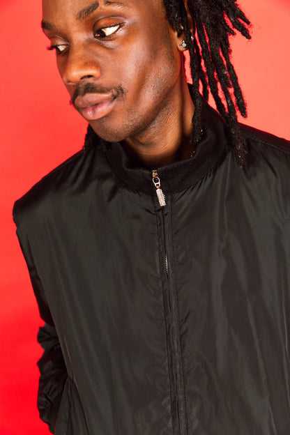 2000's Moncler Black Down Fill Bomber Jacket