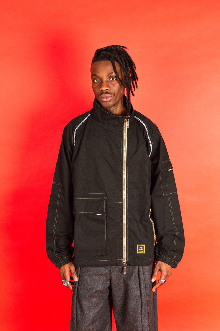S/S 2025 Palace X Maharishi Asymmetric Black Tech Jacket