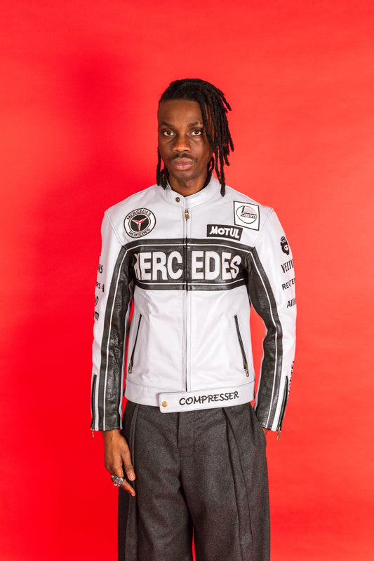 2000's Mercedes Two Tone Leather Racing Jacket