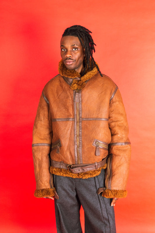 1980's Nobel House Type B-3 Shearling Leather Aviator Jacket