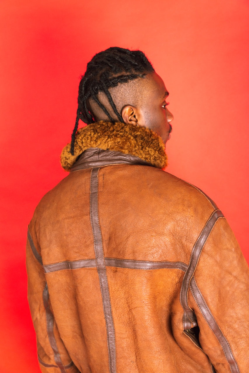 1980's Nobel House Type B-3 Shearling Leather Aviator Jacket