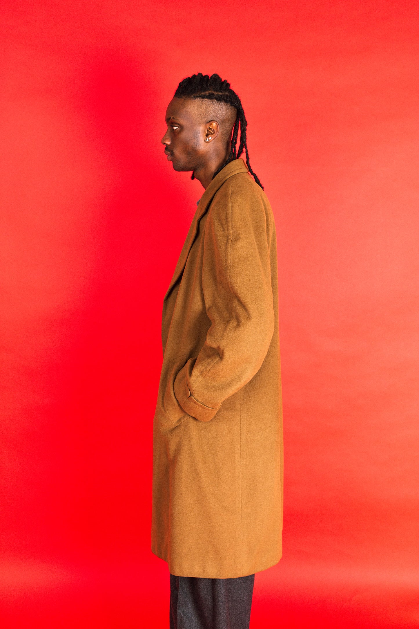 Loro Piana Camel Brown Cashmere Wool Overcoat