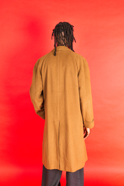 Loro Piana Camel Brown Cashmere Wool Overcoat