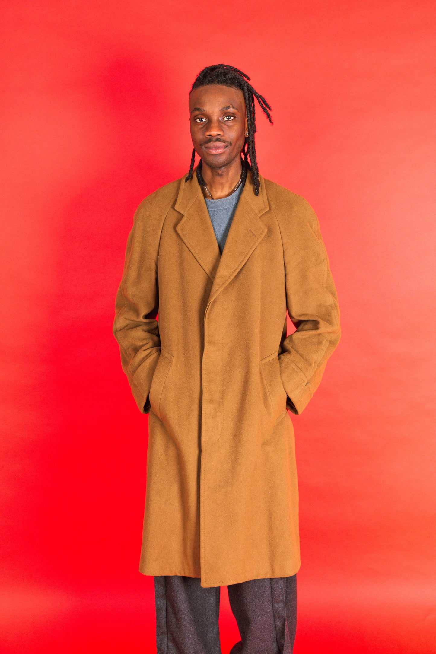 Loro Piana Camel Brown Cashmere Wool Overcoat