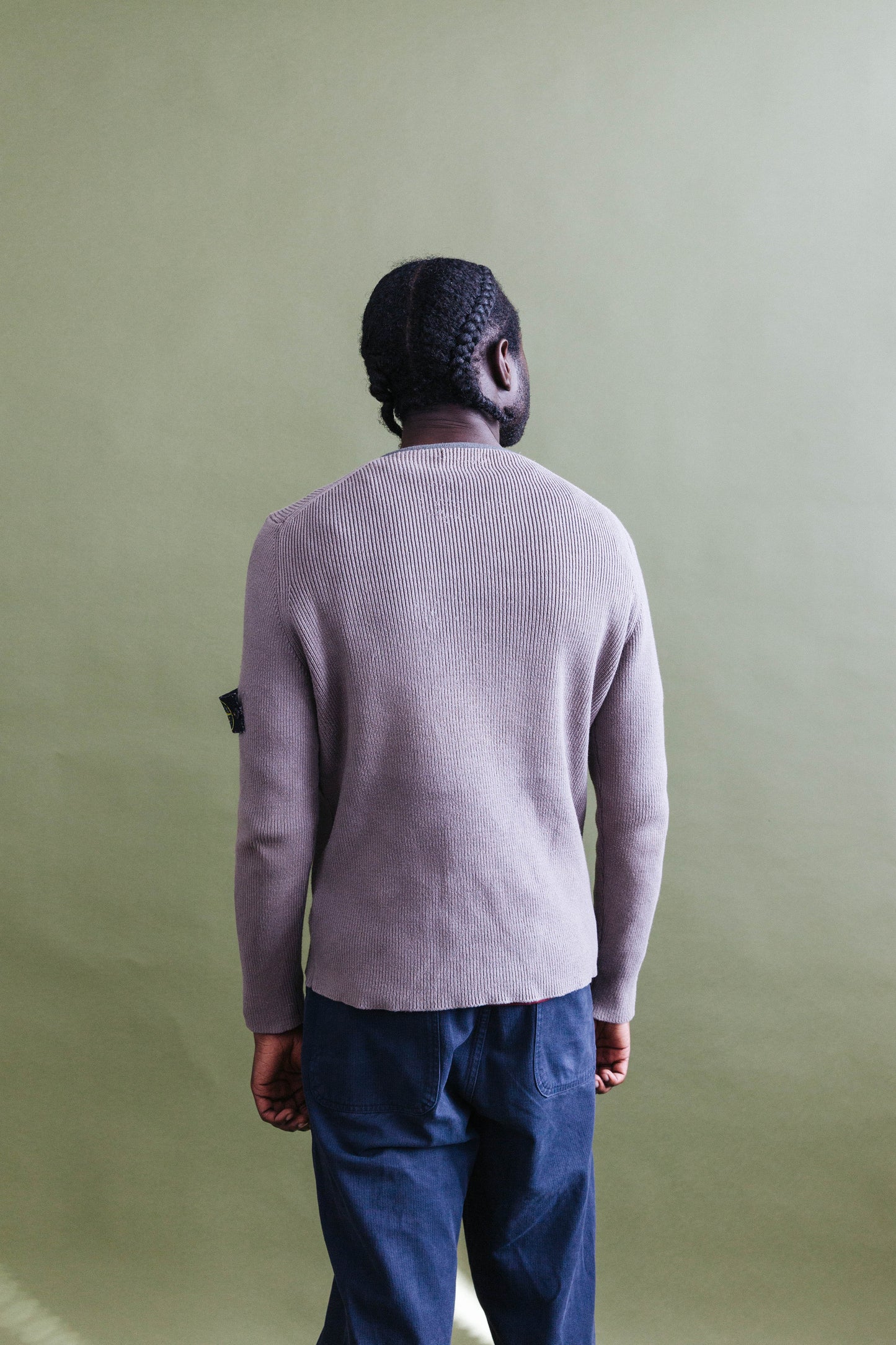A/W 2006 Stone Island Light Brown Ribbed Knit Sweater