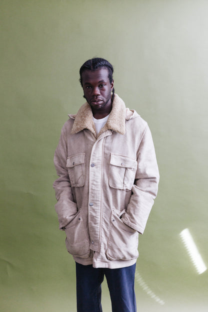 A/W 2003 C.P. Company Moleskin Beige Sherpa Lined Parka