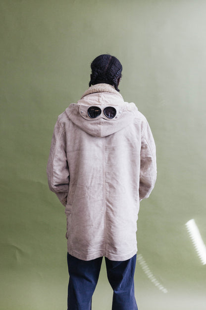 A/W 2003 C.P. Company Moleskin Beige Sherpa Lined Parka