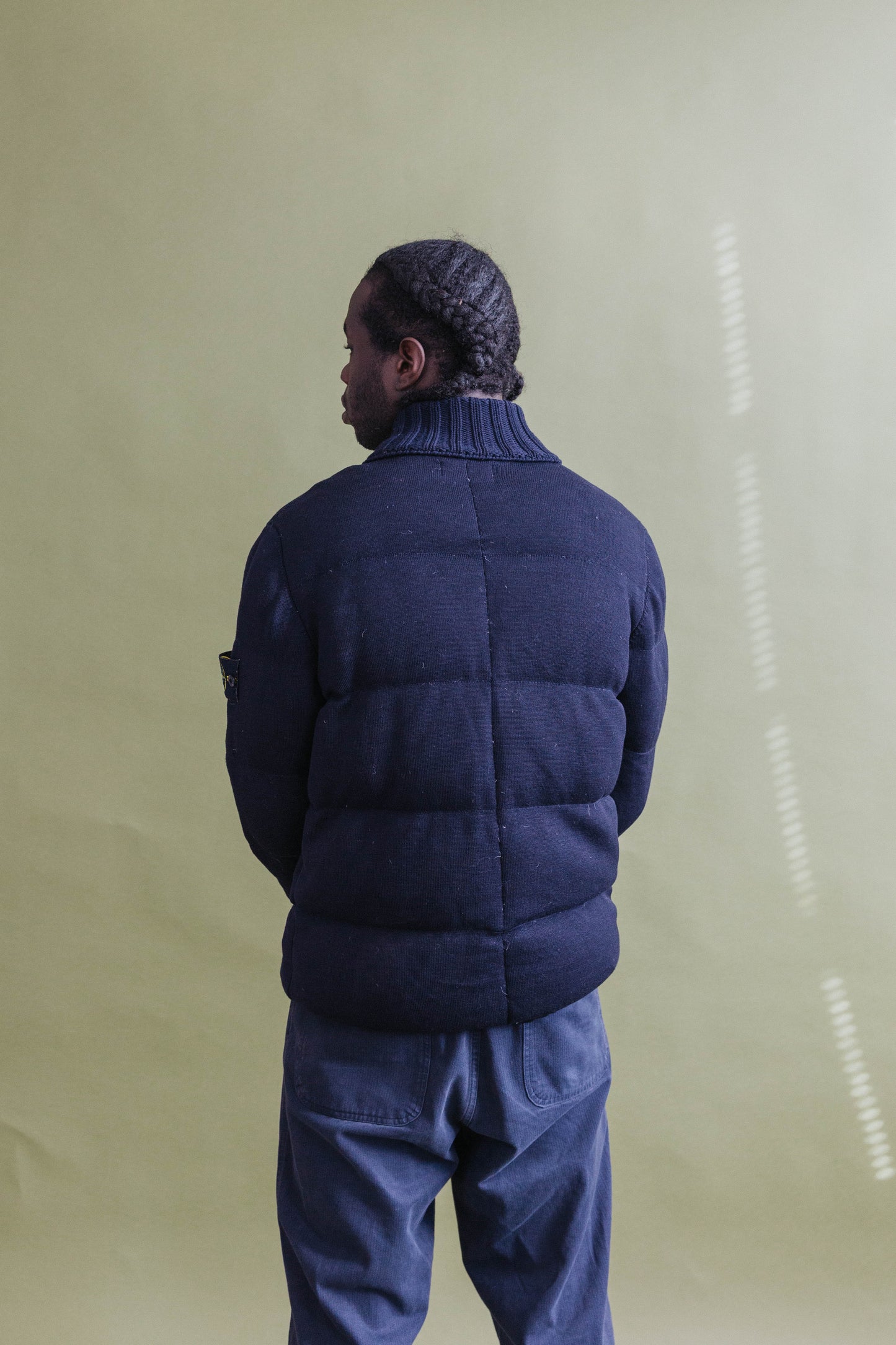 A/W 2015 Stone Island Navy Quilted Knit Down Jacket