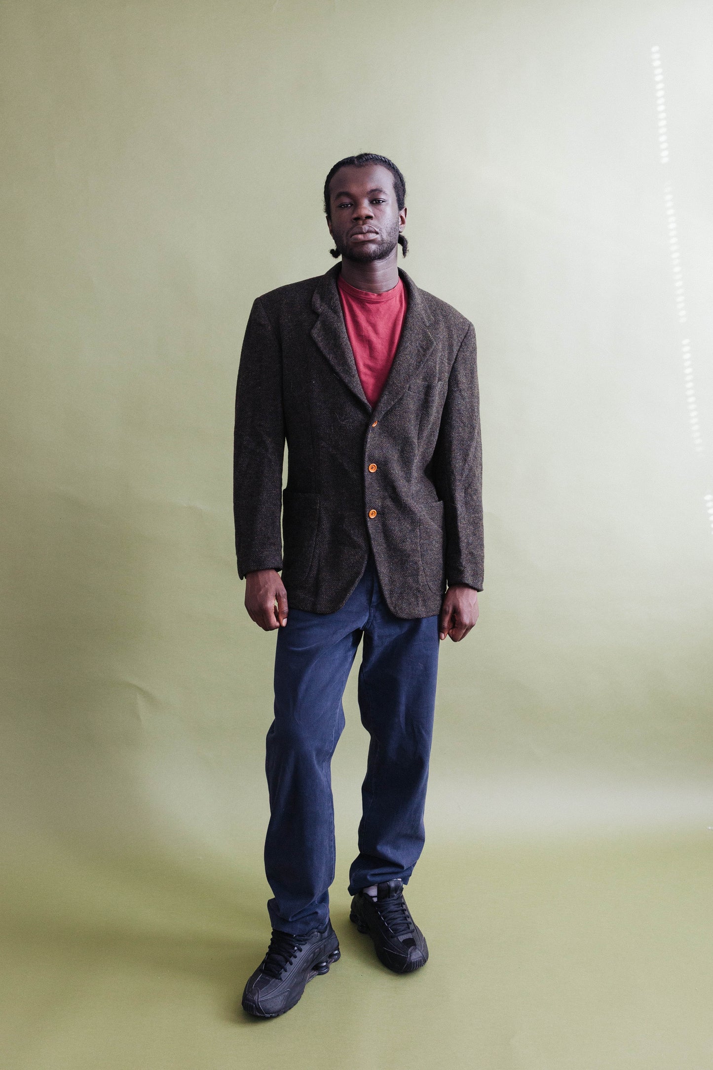 A/W 1988 C.P. Company Green Tweed Blazer Jacket