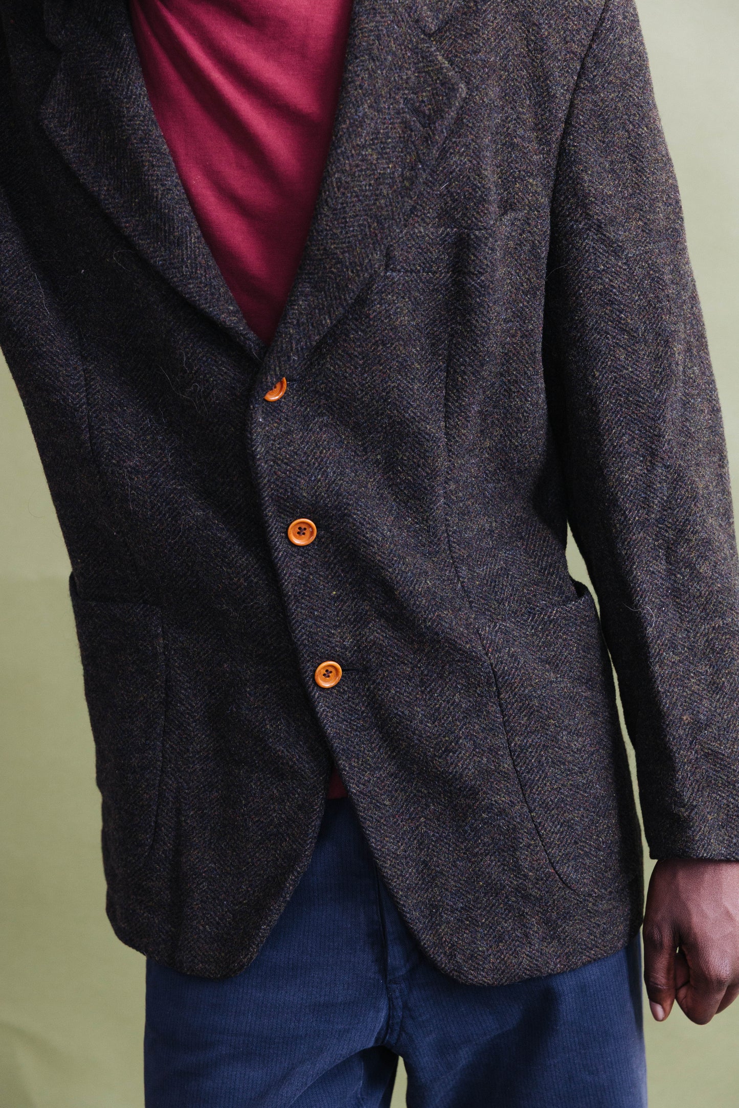 A/W 1988 C.P. Company Green Tweed Blazer Jacket