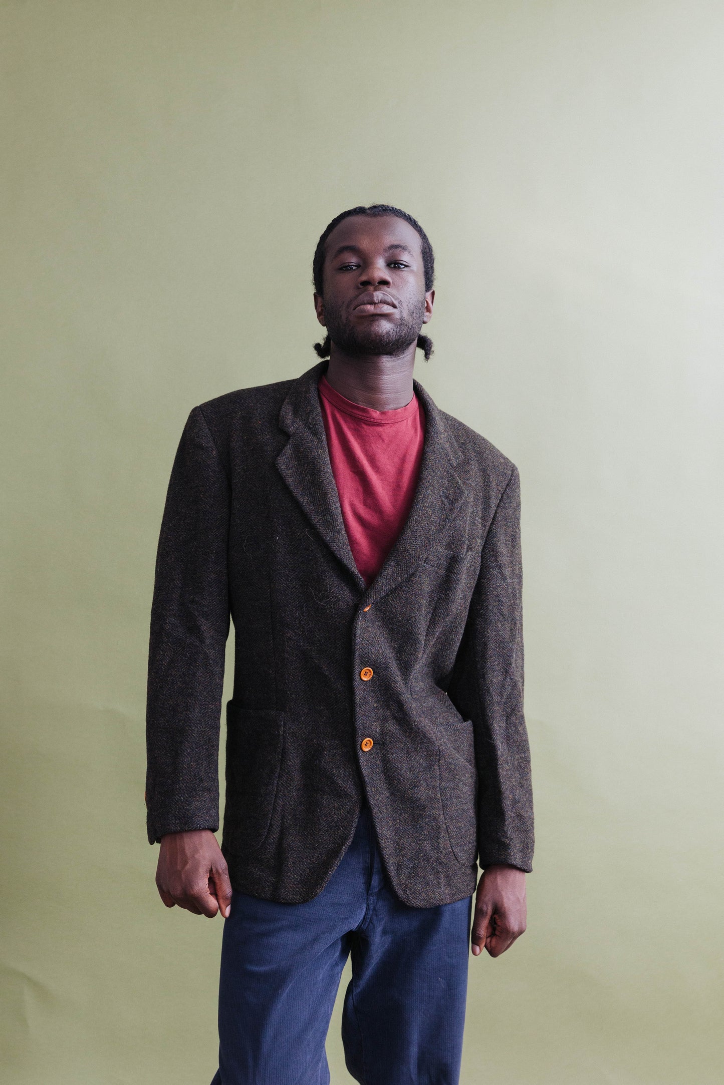 A/W 1988 C.P. Company Green Tweed Blazer Jacket