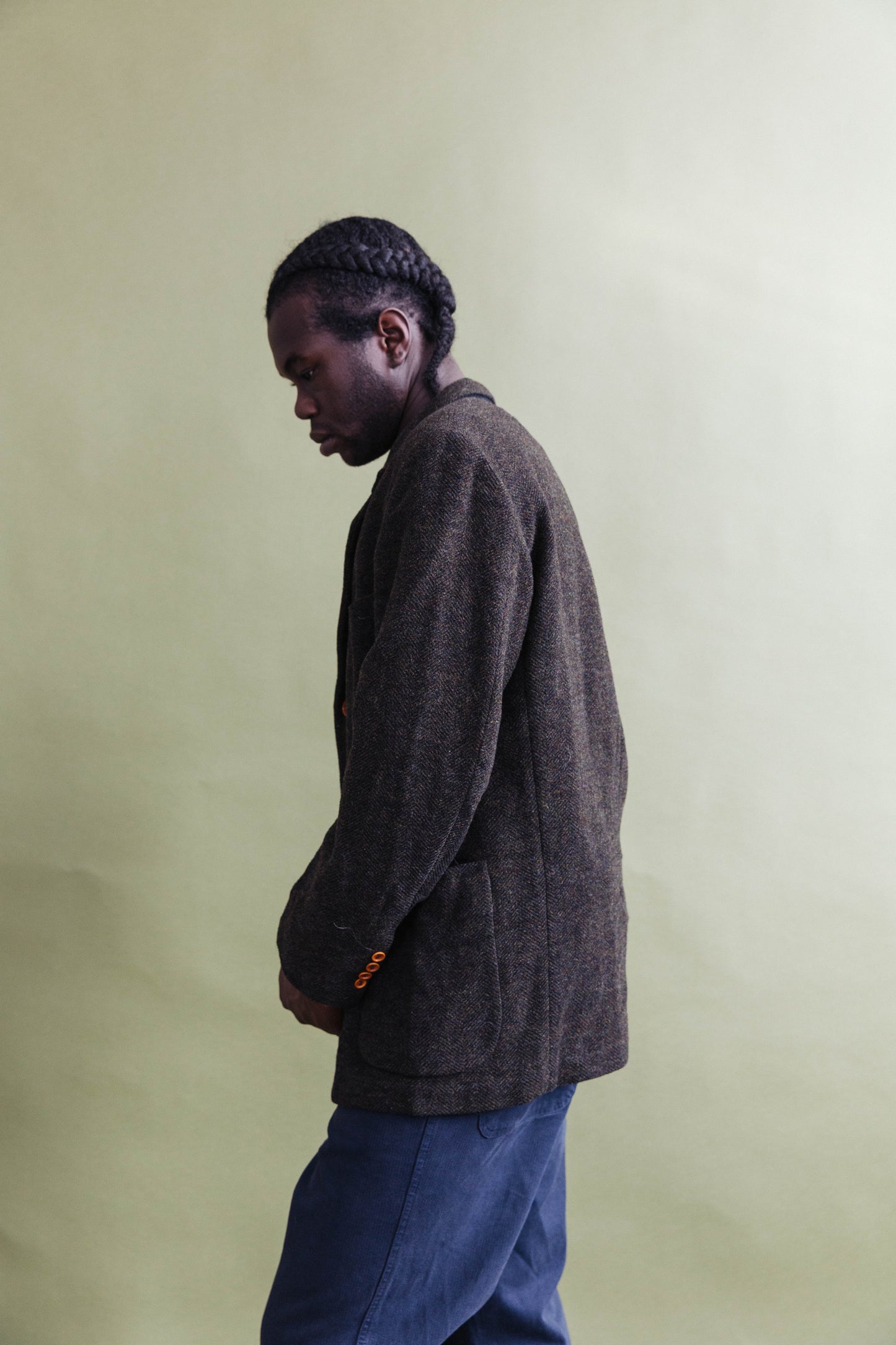 A/W 1988 C.P. Company Green Tweed Blazer Jacket