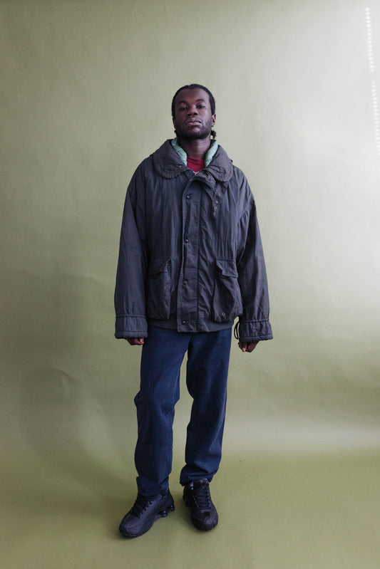 1980s Boneville Waxed Cotton Padded Jacket