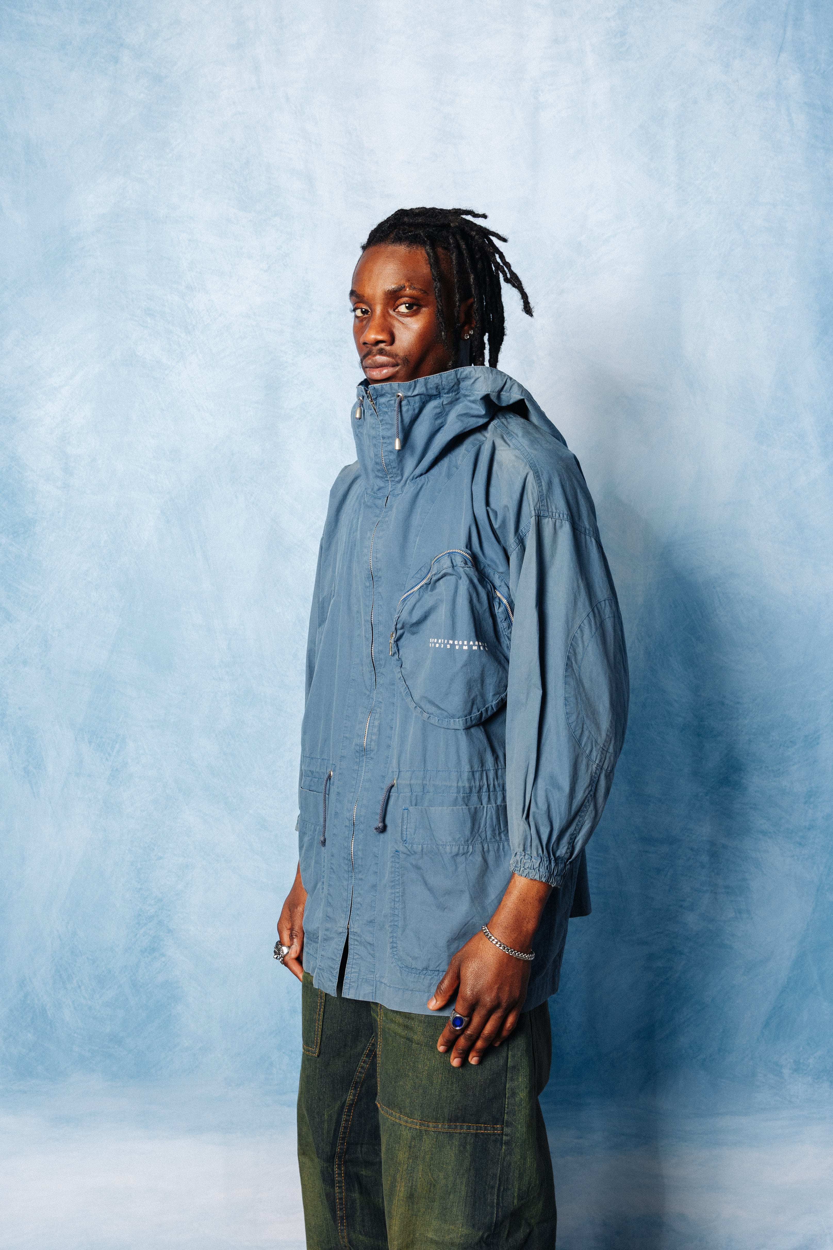 S/S 1993 Hai Sporting Gear Issey Miyake Blue Tech Parka – Vintage