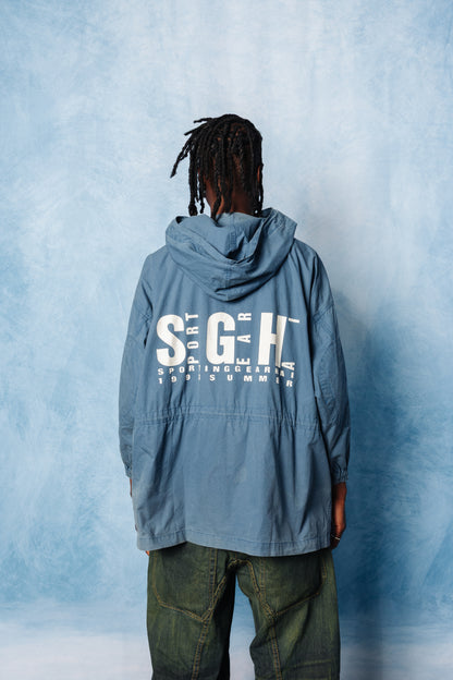 S/S 1993 Hai Sporting Gear Issey Miyake Blue Tech Parka