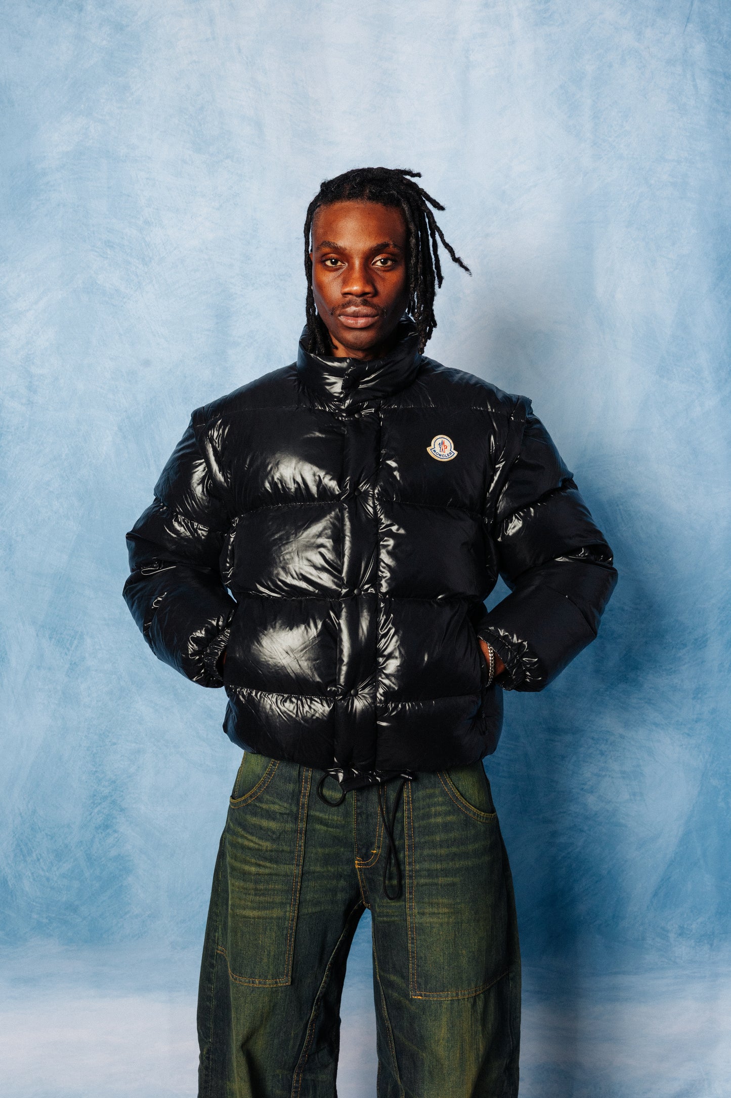 1990's Moncler Grenoble Black Down Modular Puffer Jacket