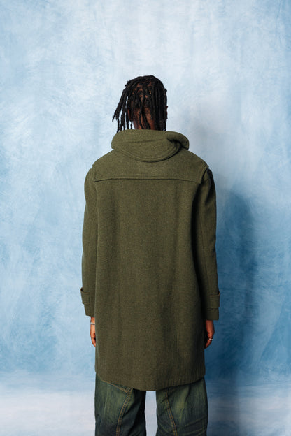 Burberry Green Nova Check Lined Duffle Coat