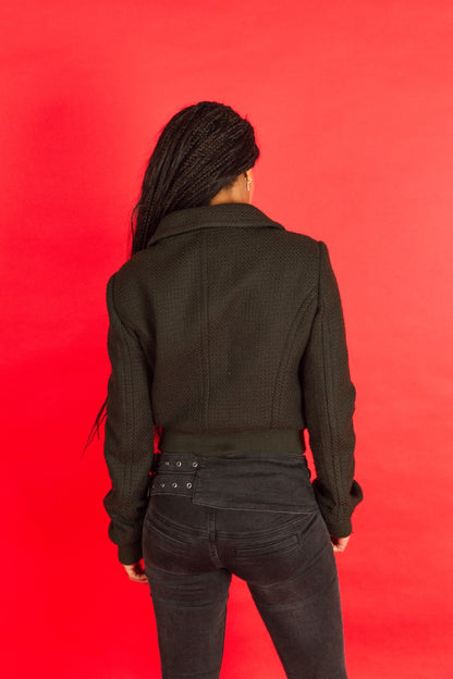 2000's D&G Cropped Tweed Button Down Blouson