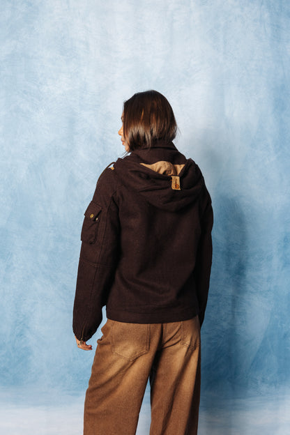 Pledge Japan Suede Trim Melton Wool Hunting Jacket