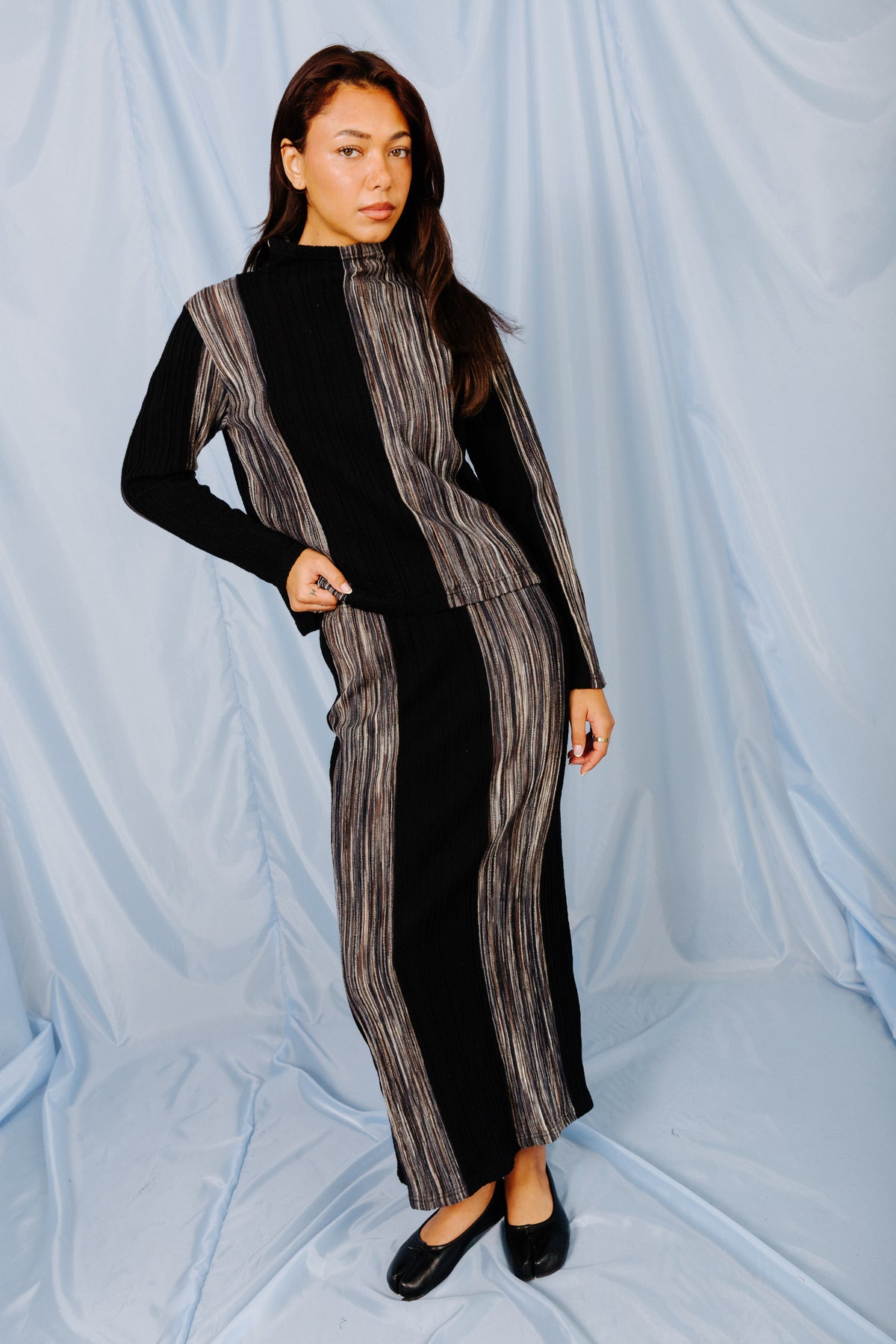 Issey Miyake Hai Sporting Gear Ribbed Stripe Detail Two Piece