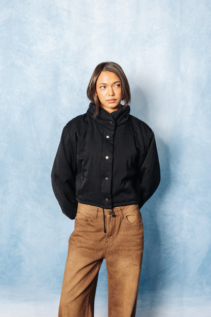 Katherine Hamnenett Cropped Broadcloth Quilted Jacket