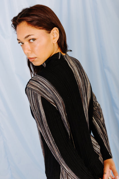Issey Miyake Hai Sporting Gear Ribbed Stripe Detail Two Piece