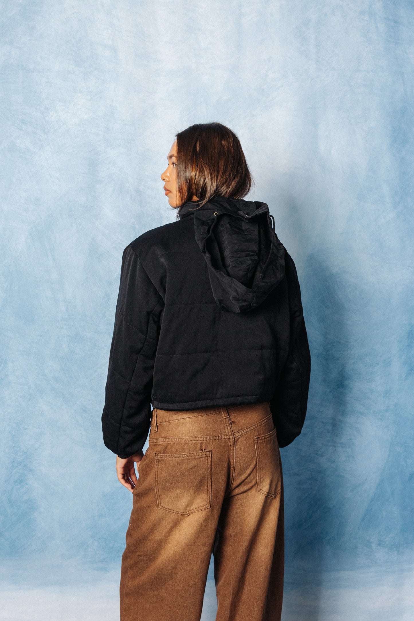 Katherine Hamnenett Cropped Broadcloth Quilted Jacket