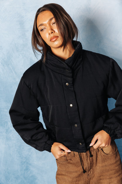 Katherine Hamnenett Cropped Broadcloth Quilted Jacket