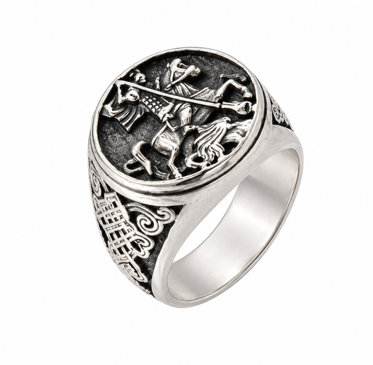 Silver Knight Ring