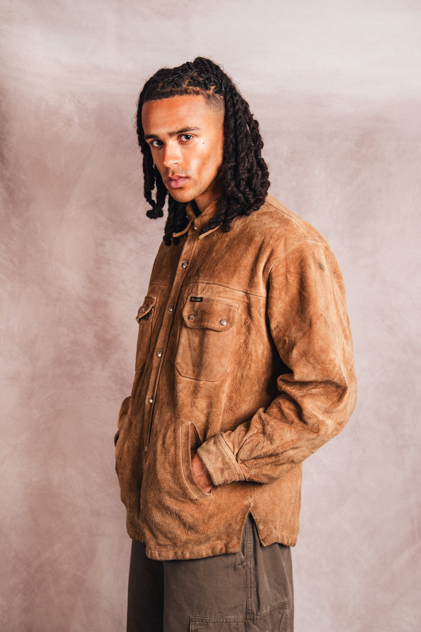 1990's Diesel Suede Blanket Lined Overshirt