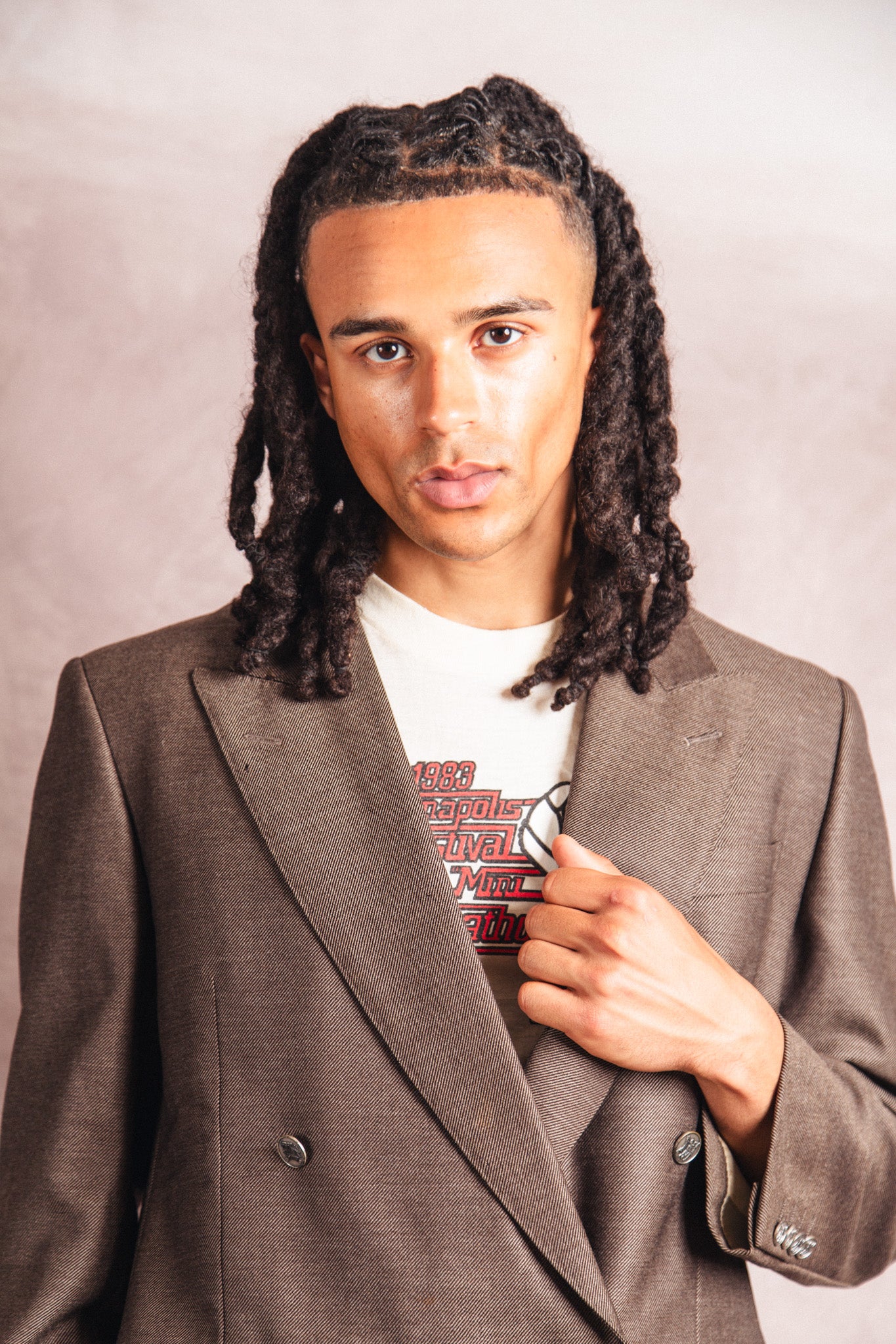 1990's Burberry Double Breasted Brown Two-Piece Suit