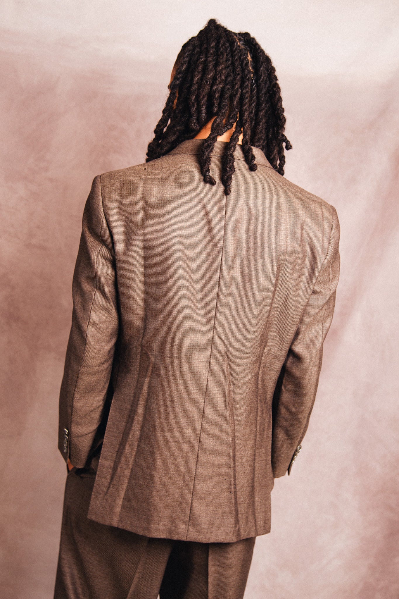 1990's Burberry Double Breasted Brown Two-Piece Suit