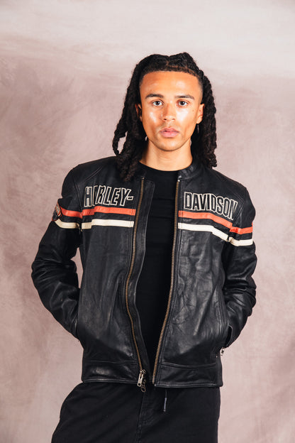 1990's Harley Davidson Spellout Leather Jacket