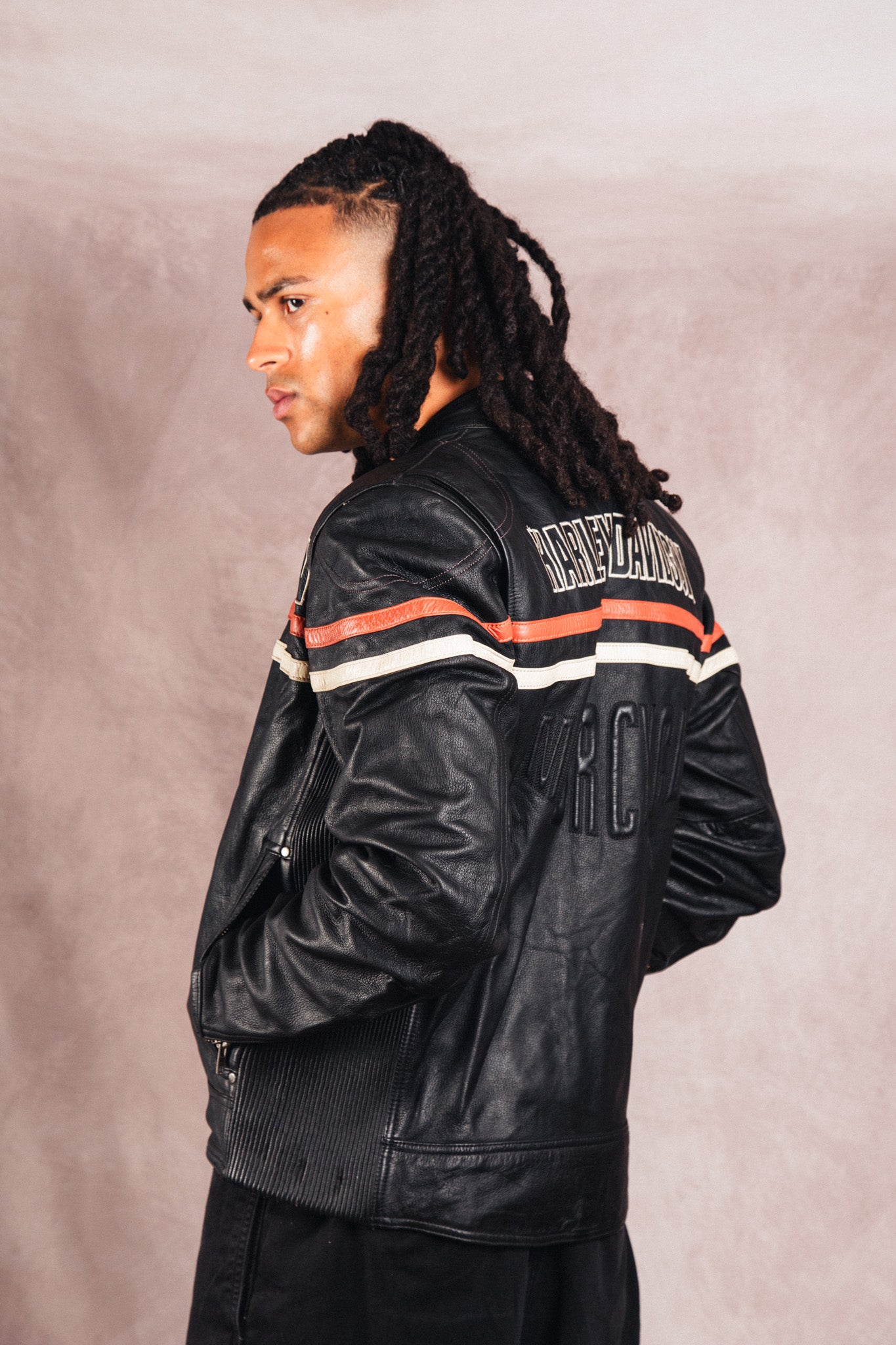 1990's Harley Davidson Spellout Leather Jacket
