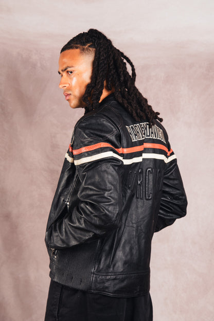1990's Harley Davidson Spellout Leather Jacket