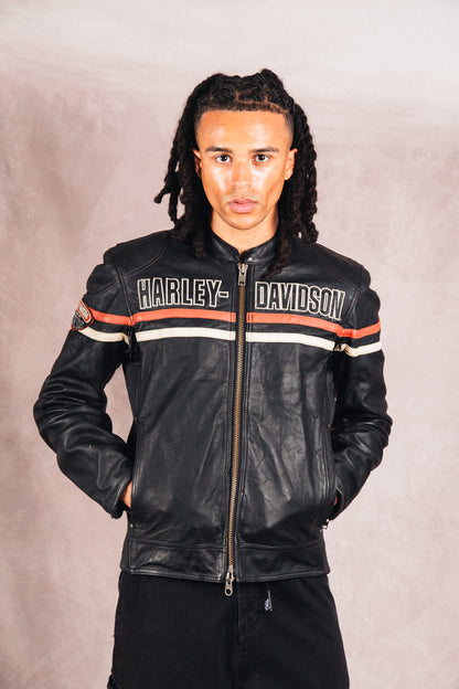 1990's Harley Davidson Spellout Leather Jacket