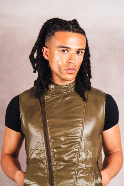 F/W 2009 Gucci Asymmetrical Insulated Biker Vest