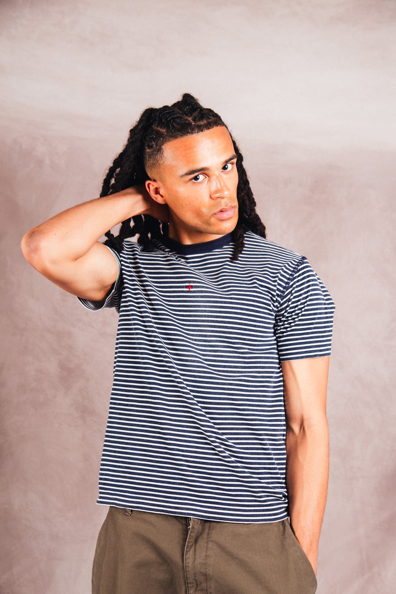 S/S 2019 Stone Island Marina Navy Stripe Graphic Tee