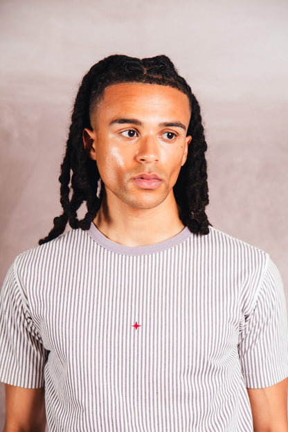 S/S 2018 Stone Island Marina Mauve Stripe T-shirt