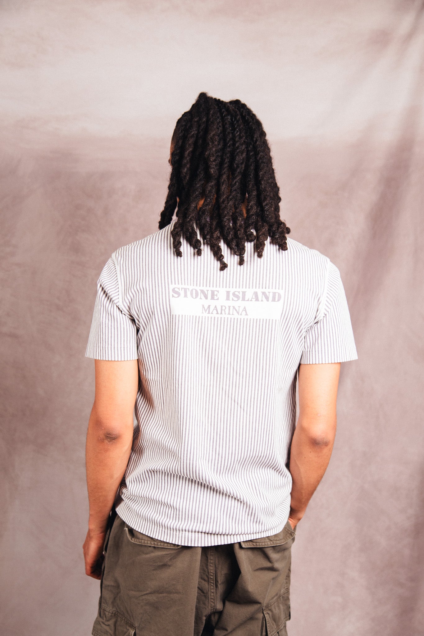 S/S 2018 Stone Island Marina Mauve Stripe T-shirt