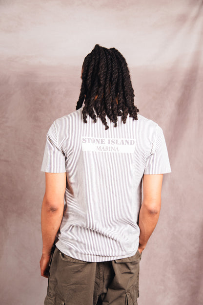 S/S 2018 Stone Island Marina Mauve Stripe T-shirt