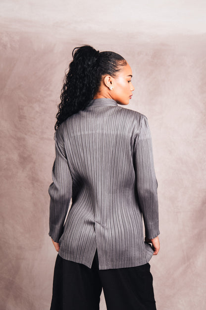 A/W 1995 Issey Miyake Pleats Please Mock Neck Cardigan