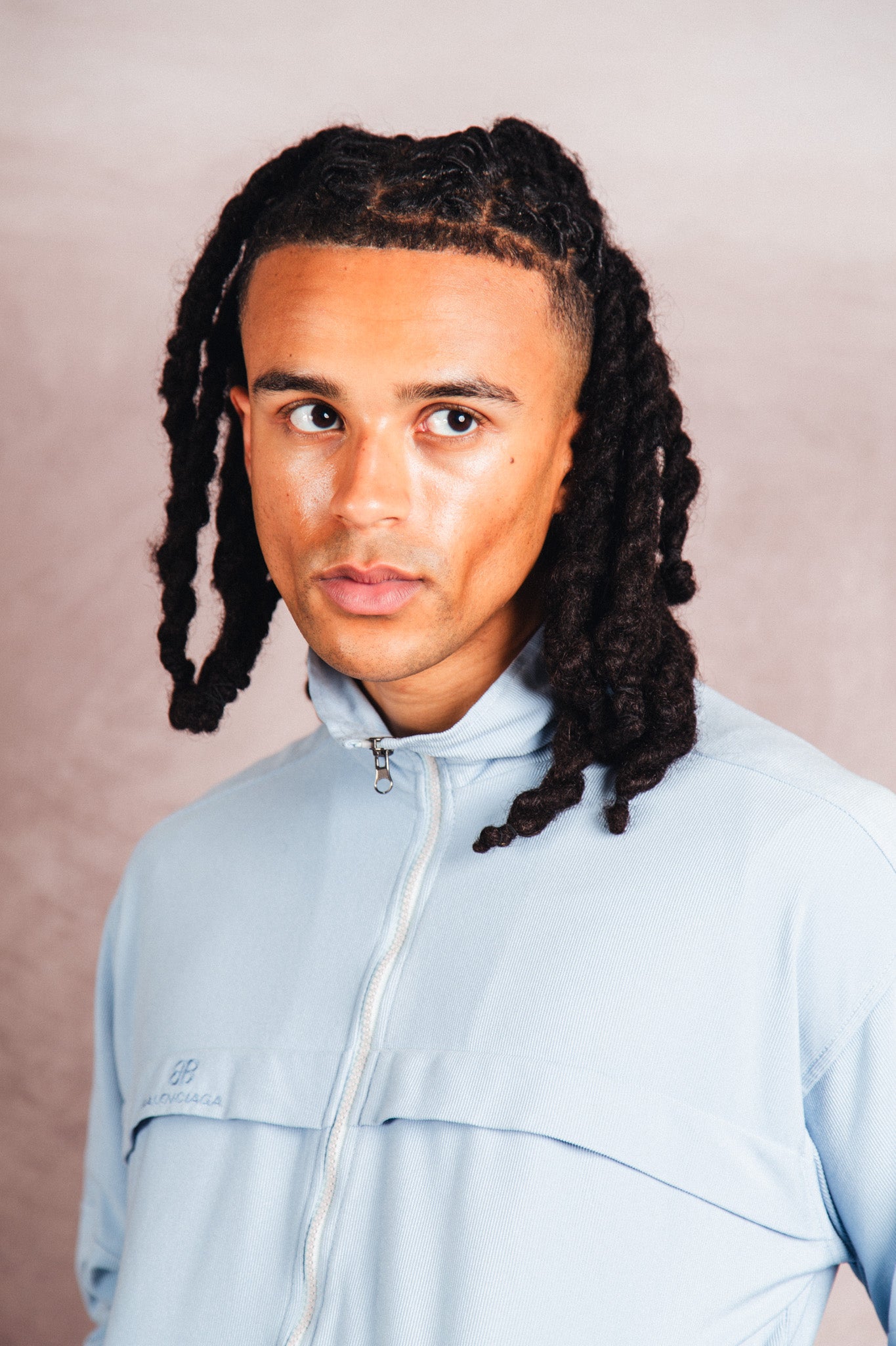 1980's Balenciaga Korean Release Baby Blue Track Jacket
