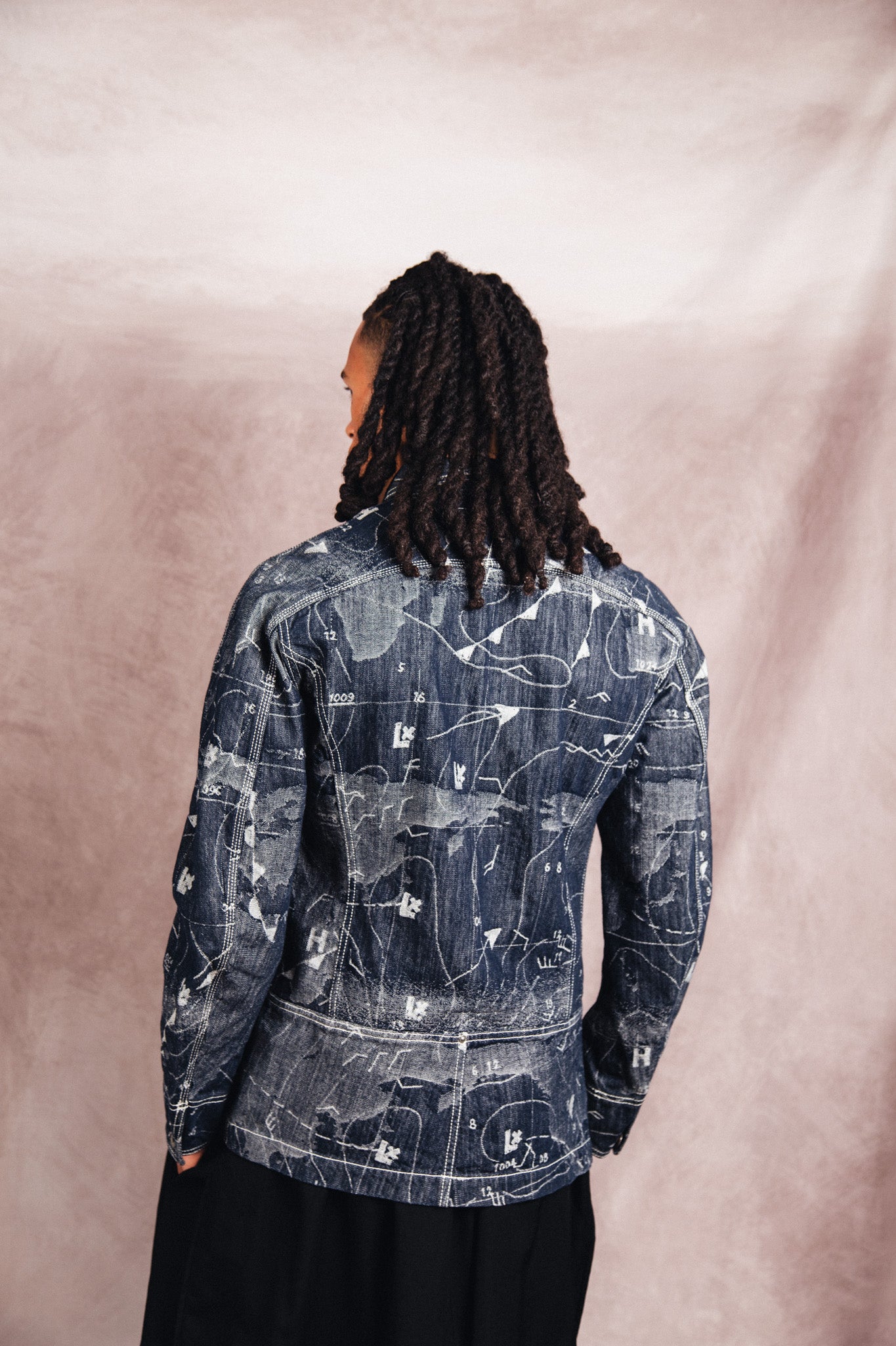 S/S 2008 Issey Miyake APOC Cartography Woven Denim Work Jacket