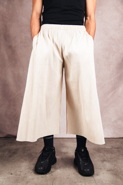 Issey Miyake Me Jumbo Pleat Wide Cropped Trousers