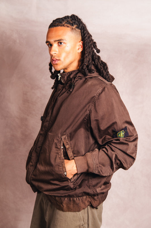 A/W 2007 Stone Island Raso Gomatto Snap Button Hooded Jacket