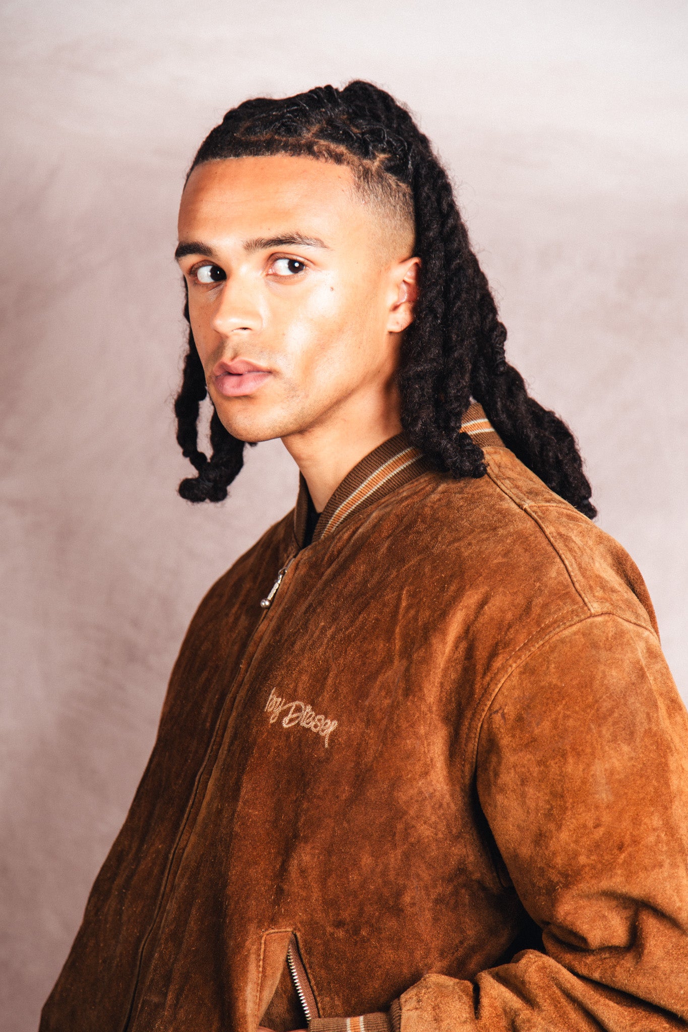 1980's Diesel Colarado Brown Suede MA-1 Bomber Jacket