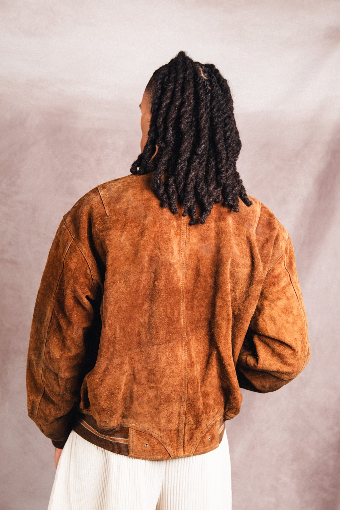 1980's Diesel Colarado Brown Suede MA-1 Bomber Jacket